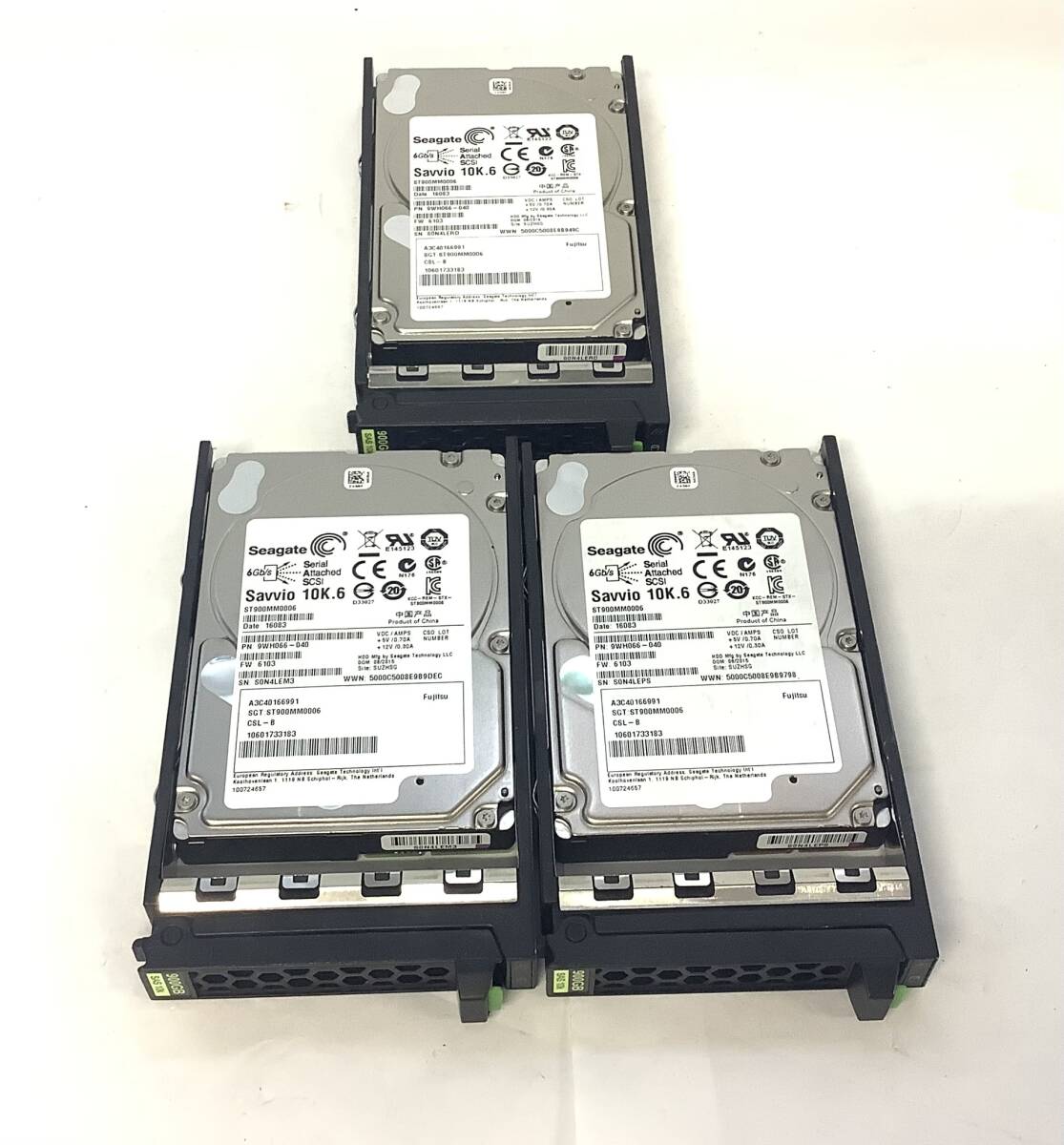 K7101736 SEAGATE 900GB SAS 10K 2.5インチ HDD 3点 【中古動作品】拍卖