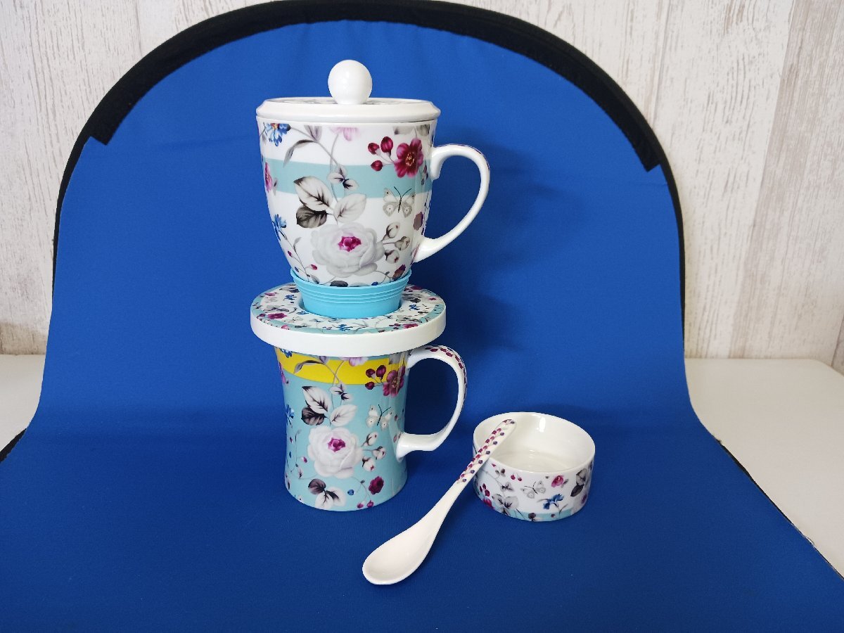 GAMAGA ガマガ バタフライガーデン ブルー コーヒーメーカーセット(未使用品)拍卖