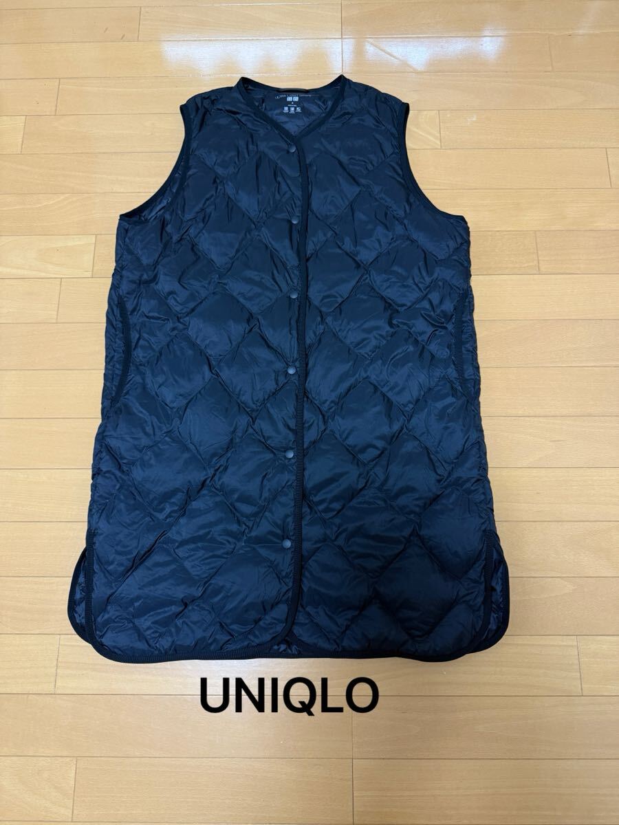 UNIQLO ユニクロ ウルトラライトダウン ロングベスト ブラック ダウンベスト レディース Mサイズ拍卖