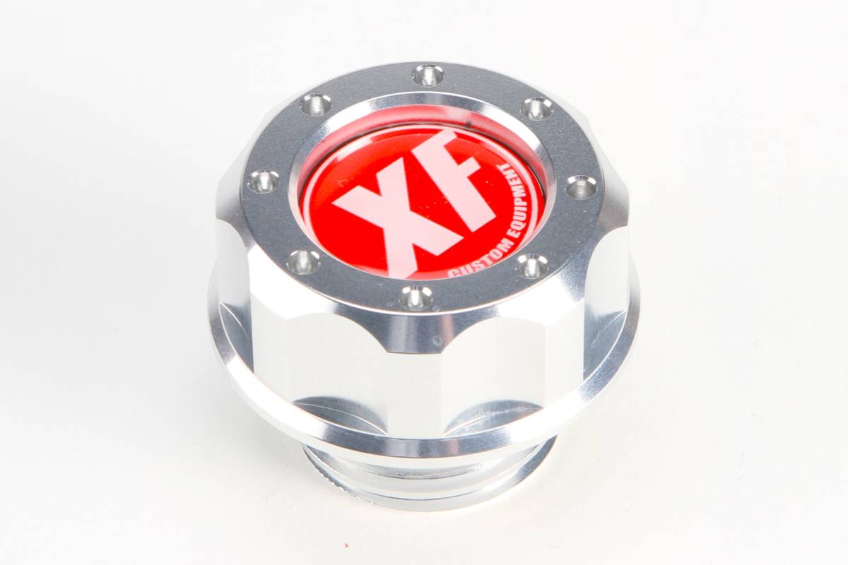 【新品/デリカ D:5(ALL)、エクリプスクロス(GK1W)用】X-FANG(旧TGS)製「ビレットオイルフィラーキャップ/シルバー」OFC401SL【送料無料】拍卖