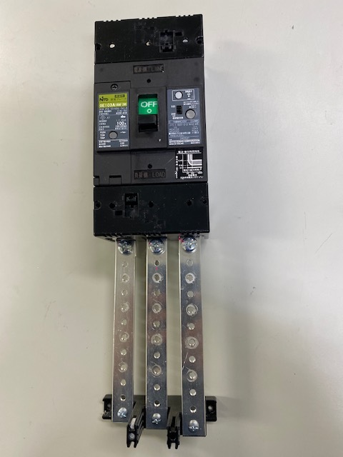 日東 漏電ブレーカーGE103A 3P100A 100/200mA分岐バー付き拍卖