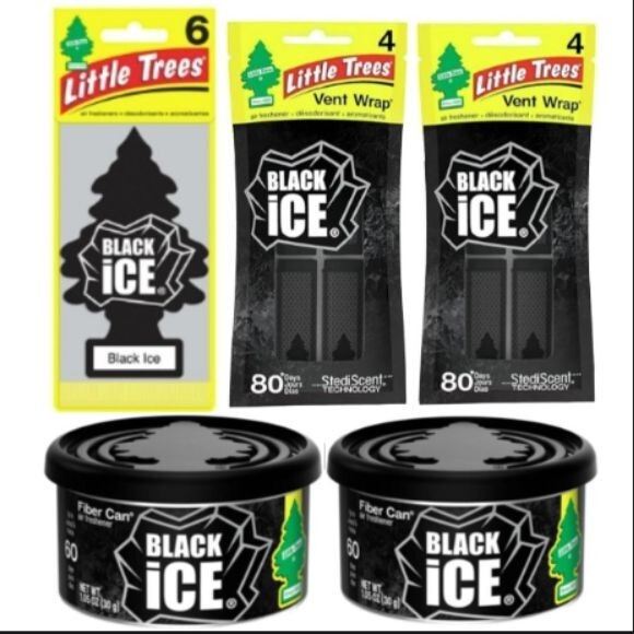 Little Trees エアリフレッシュナー リトルツリー ブラック・アイス USDM 3種類セット拍卖
