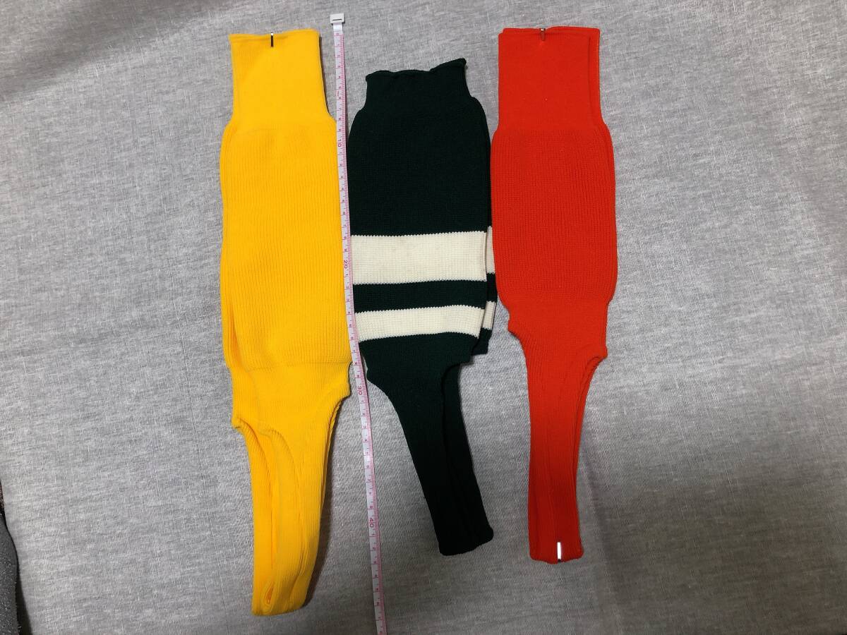 ★野球ストッキング3色セット ブラックxイエロー、ブラックxレッド、ブラックxグリーン 拍卖