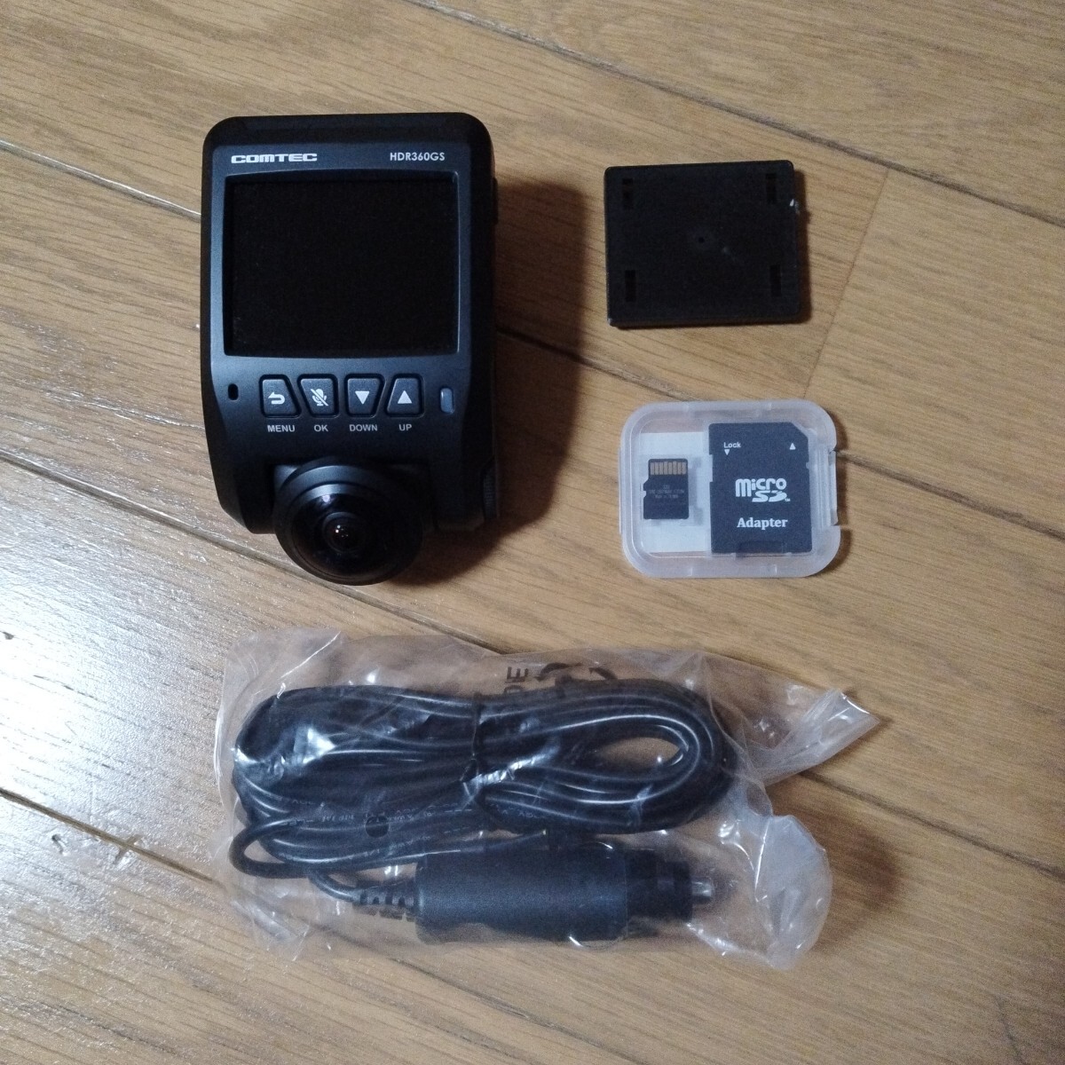 COMTEC コムテック 360度 ドライブレコーダー HDR360GS 新品 MicroSD 32GB付き 新品電源コード 動作確認済み 拍卖