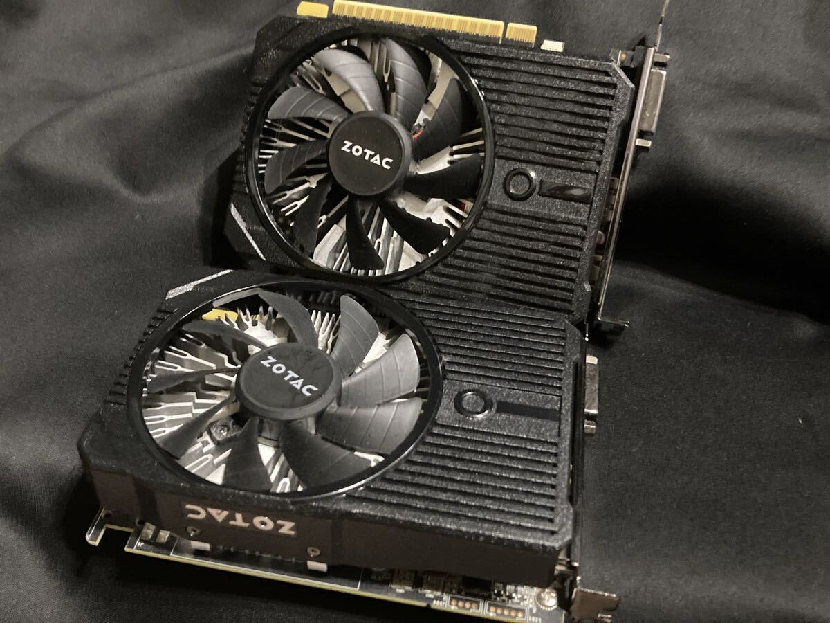 まとめて【ジャンク】2台 セット 中古グラフィックカード★ZOTAC GeForce GTX 1050 2GB GEFORCE拍卖
