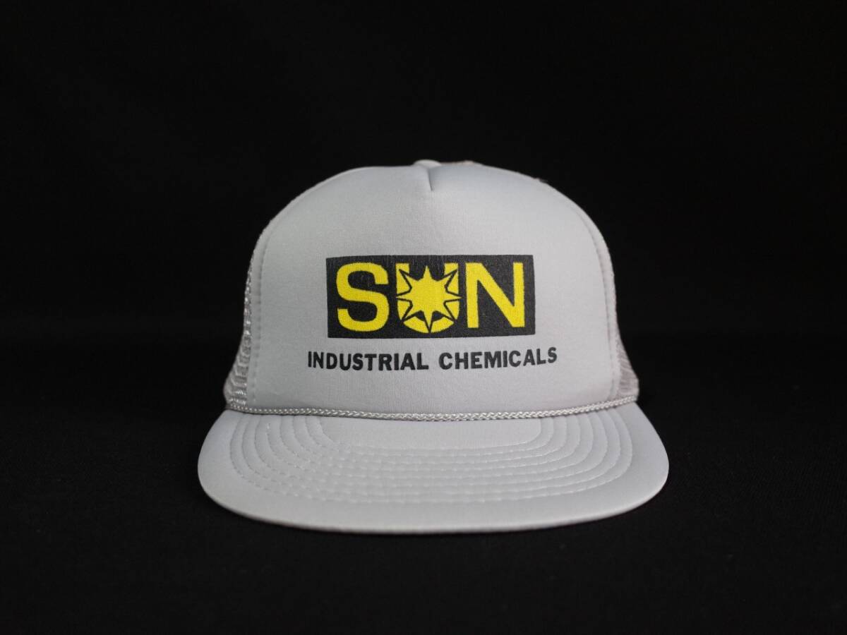 80's ビンテージ メッシュ スナップバック キャップ グレー 灰色 HEADLINES 企業拍卖