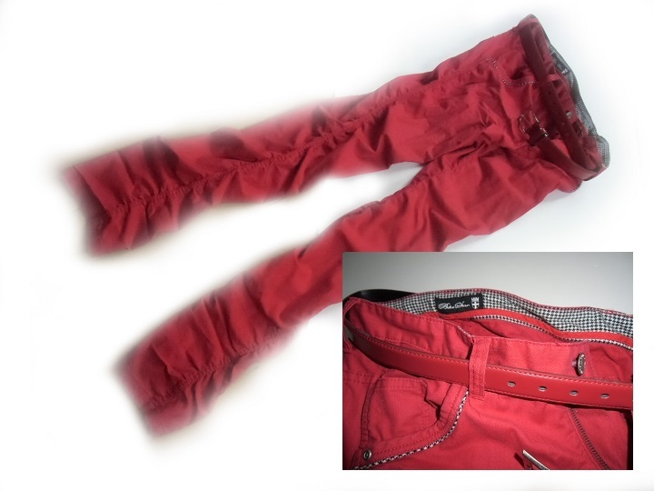 SPLASH-FRUITs19チーム!!2025秋♪注目カラー【新品 w:80cm】■バイクスターの赤♪♪おにいさんパンツ!! ベルトつき!!拍卖