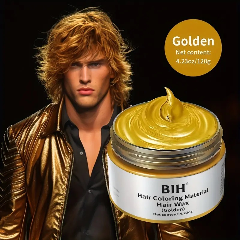 SPLASH-FRUITs19チーム■おしゃれヘアカラーワックスGOLDEN ハロウィーンパーティーコスプレヘアカラークリームStyling Hair wax120g拍卖