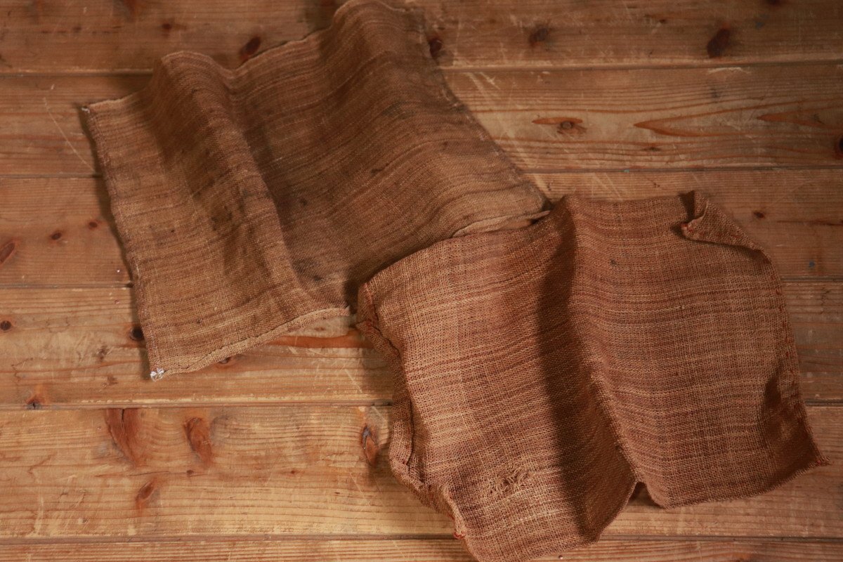 E631 しな布 はぎれ ハギレ 古代布 古布 材料生地 リメイク材料 55175拍卖