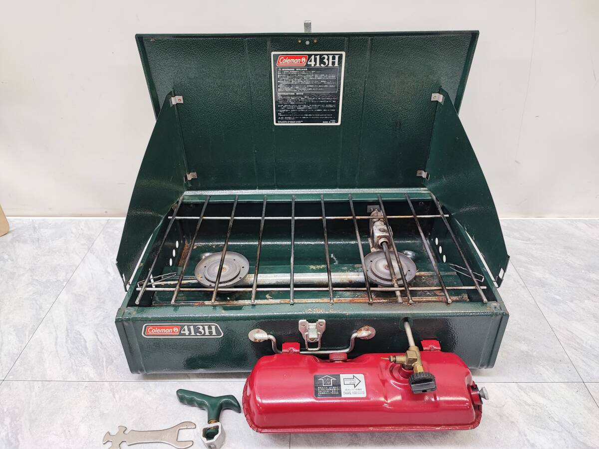 ★◆【USED】Coleman パワーハウスツーバーナー 413H 3000000391 キャンプ アウトドア 箱120サイズ拍卖