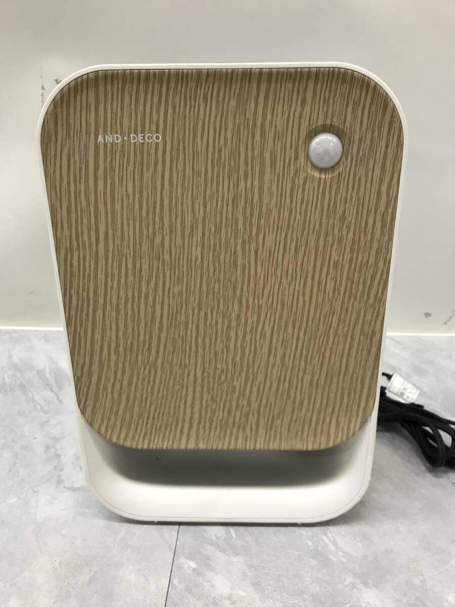 ☆★【USED】 AND DECO 人感センサー付きセラミックファンヒーター mdht-003-na 動確済 2020年製 冬物家電 空調 家庭用 80サイズ拍卖