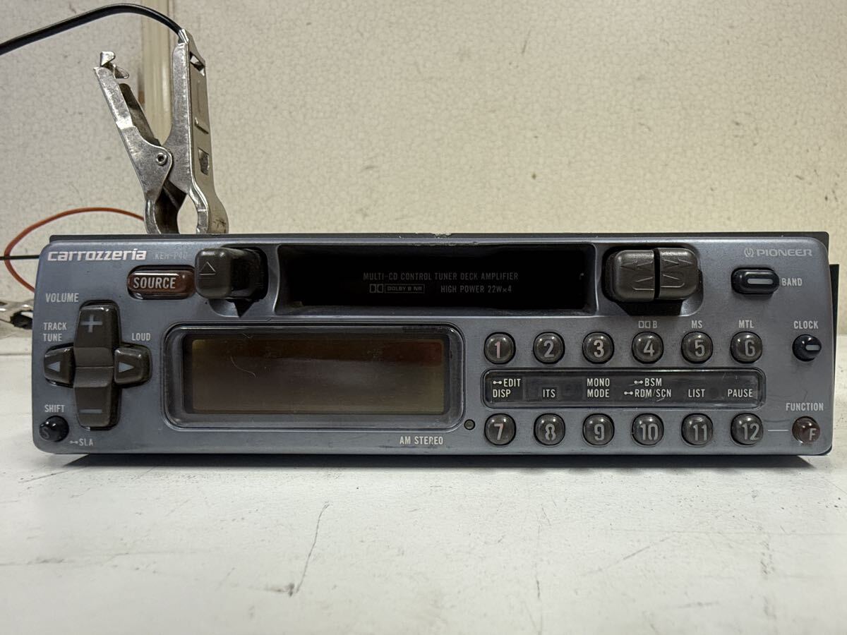 Pioneer carrozzeria KEH-P40 カセットデッキ チューナー アンプ内蔵 ハーネス付き 中古【動作確認済】拍卖