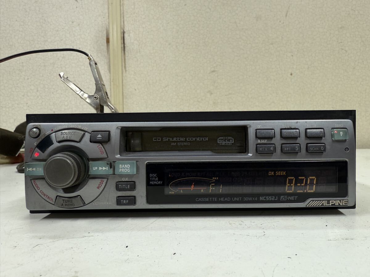 ALPINE NC552J カセットデッキ FM/AM 通電確認済 Ai-NET対応 CDシャトルコントロール拍卖