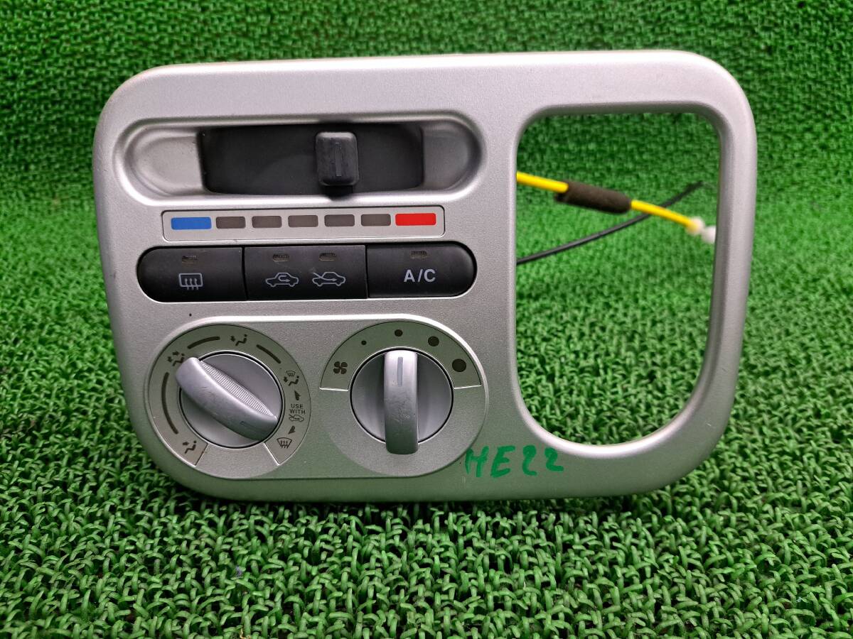スズキ 純正 アルトラパン HE22S エアコンスイッチ エアコンスイッチパネル マニュアルエアコンスイッチ ノブ つまみ シルバー拍卖
