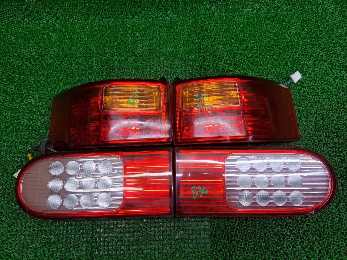 2 日産 ラフェスタ B30 純正 テールランプ 左右 フィニッシャーランプ 4点セット テールライト レンズ 左 右拍卖