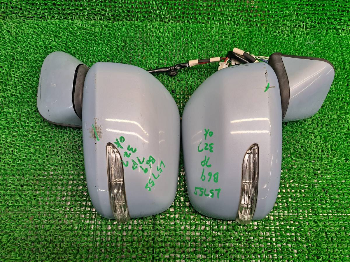 327 ムーブコンテ L575S L585S ウインカー付 ドアミラー 左右セット サイドミラー 運転席側/助手席側 右 左 7ピン 動作確認OK B69/水色拍卖