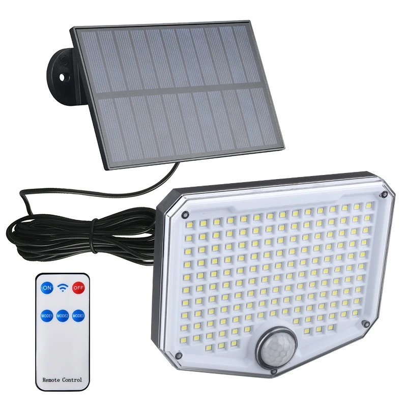 ソーラーライト 高輝度 153LED センサーライト パネル 分離型 防犯 IP54防水 壁掛け 防犯 屋外 照明 玄関 駐車場 庭 防災 dar-jh153light拍卖