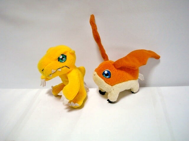 ◆2種セット◆デジモンアドベンチャー アグモン + パタモン ぬいぐるみ◆バンダイ 1999年◆拍卖