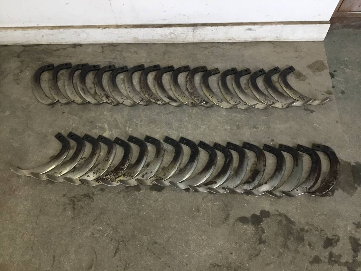 △ y ② 岐阜発/ 管理機/ ロータリー刃/ 中古品/ 34枚/ 爪/ パーツ/ 現状品/ R7.10/16 △拍卖