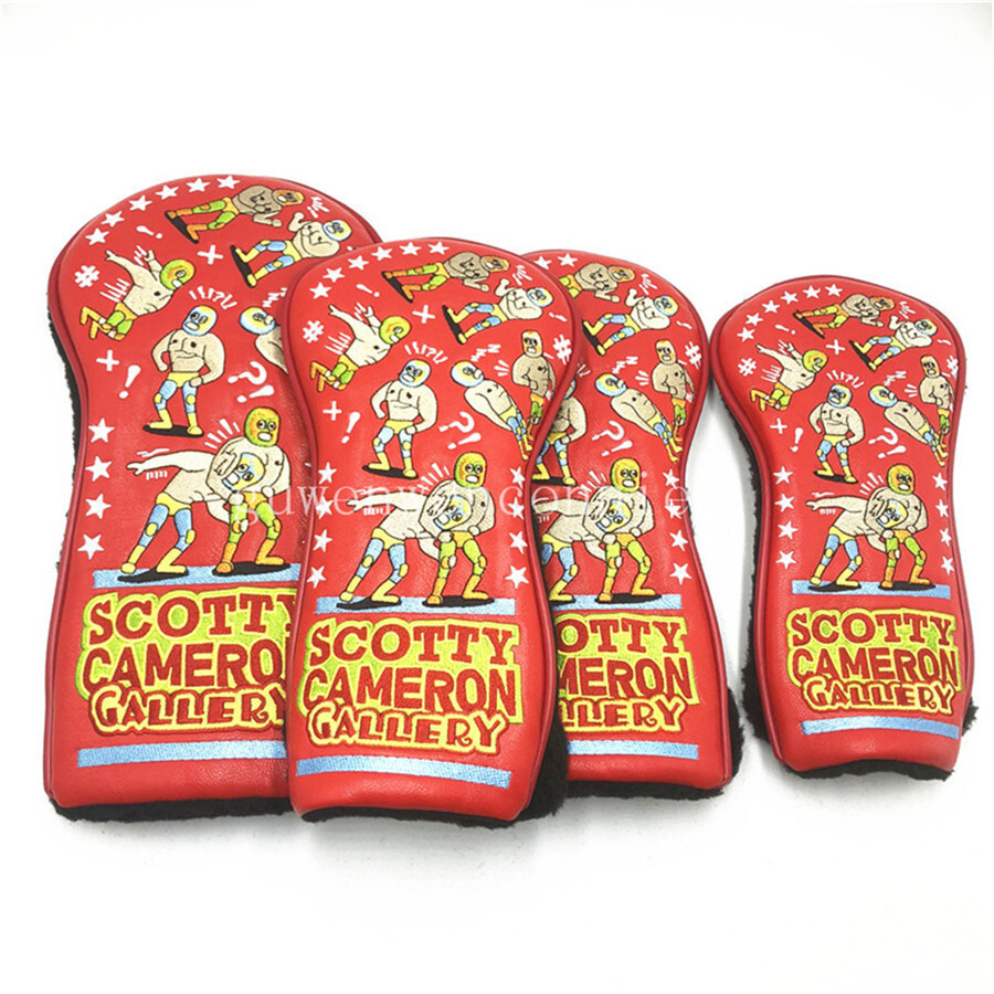 スコッティキャメロン★ウッド用カバー★1W 3W 5W UT 4点セット★Boxing 赤拍卖