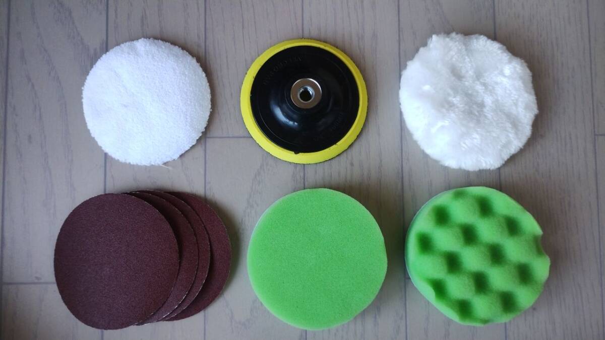 ポリッシャー バフ 9点 セット スポンジ 研磨 仕上げ 車 洗車 KIMO キモ 電動 ディスク グラインダー コンパウンド 艶出し サンダー拍卖