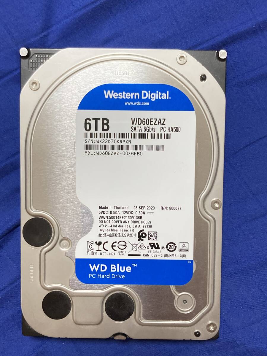 HDD 6TB 内蔵3.5インチ SATA Western Digital WD60EZAZ No.3拍卖