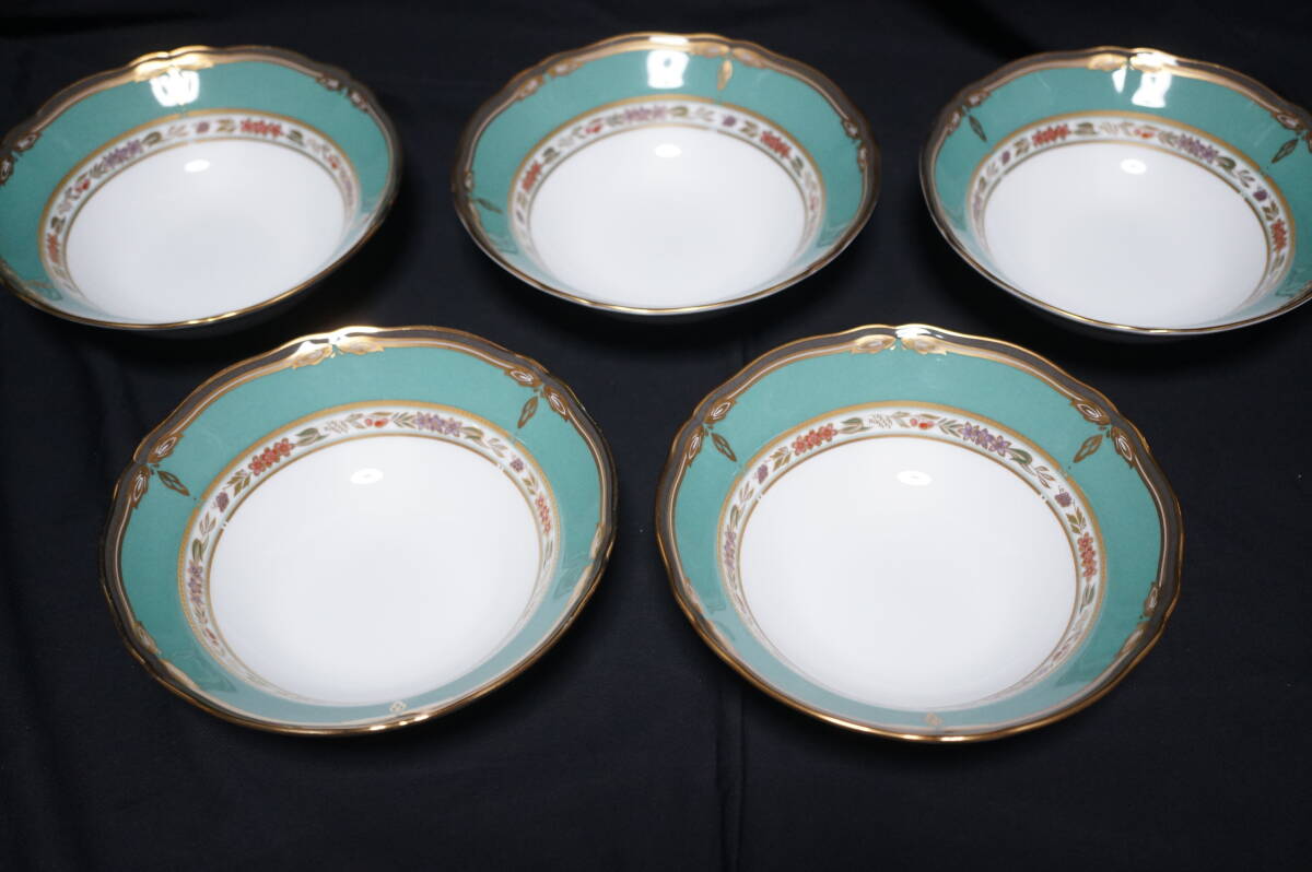 【AB2】 ノリタケ ハナリンス 16cmボウル5客セット 美品拍卖