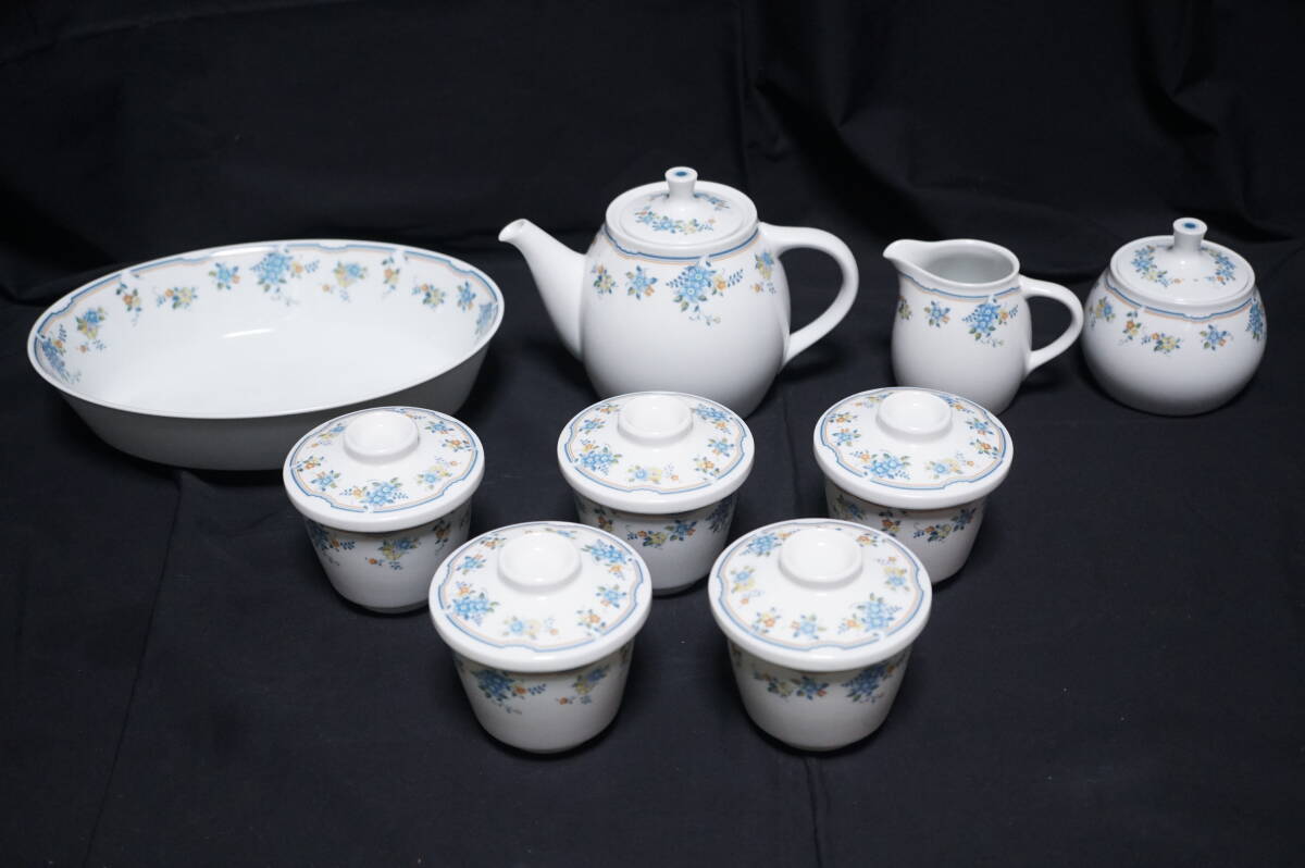 【AB6】  ノリタケ レトロ食器セット 9pc 茶碗蒸しやティーポットなど 美品拍卖