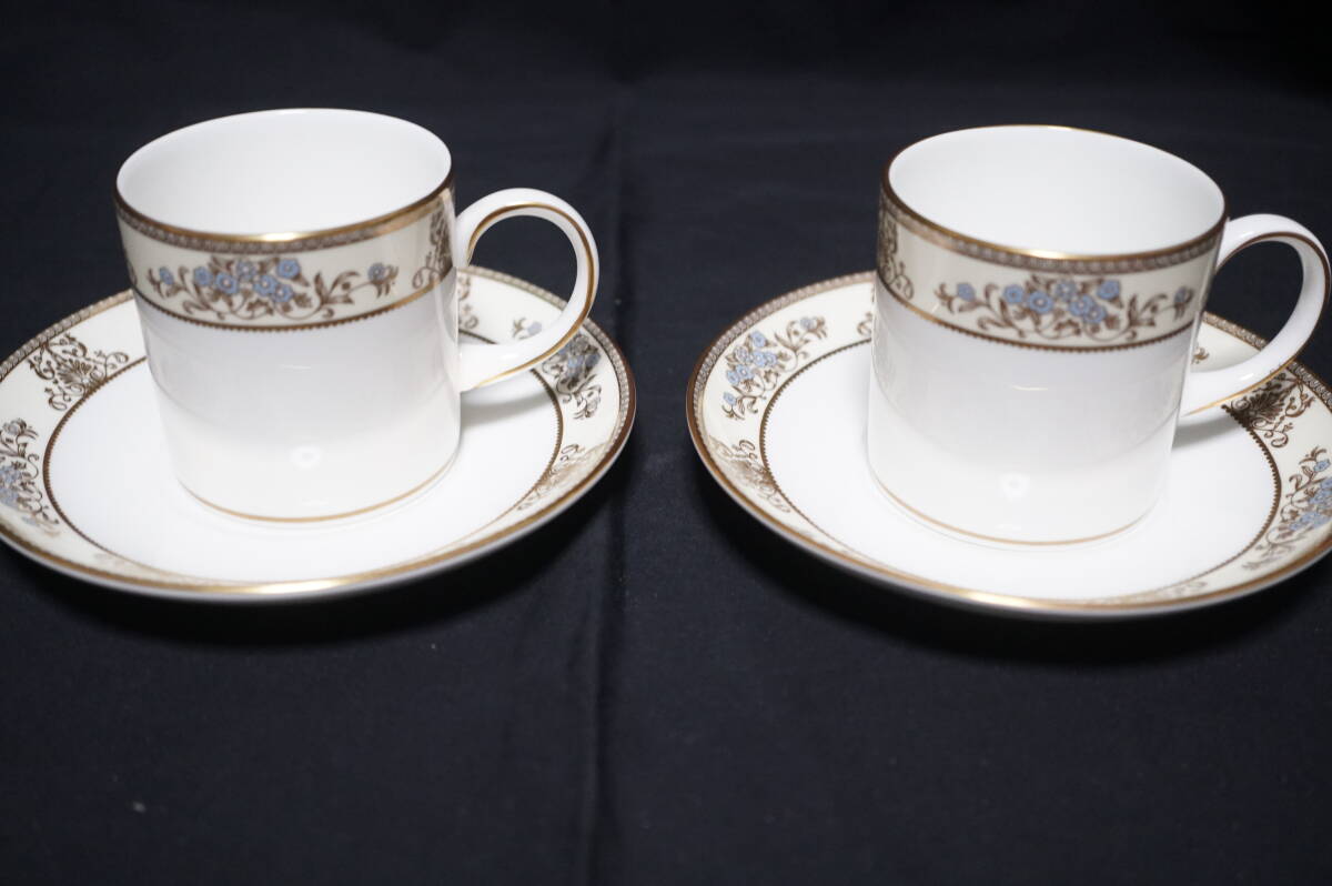 【AE12】 ウエッジウッド CLVEDEN カップ&ソーサ2客 ほぼ美品拍卖