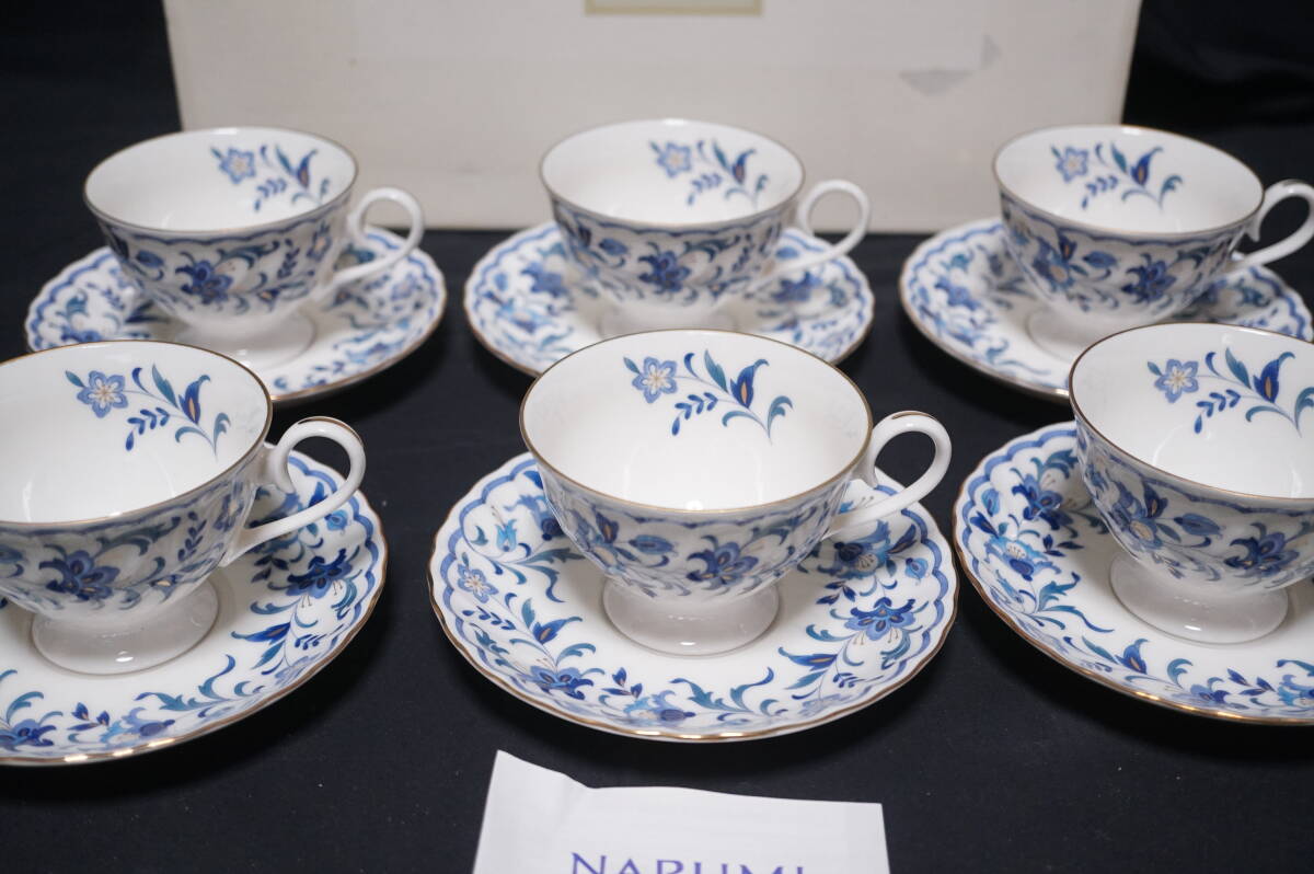 【AA3】 ナルミ ティー・コーヒー椀皿6客 カップ&ソーサ6客拍卖