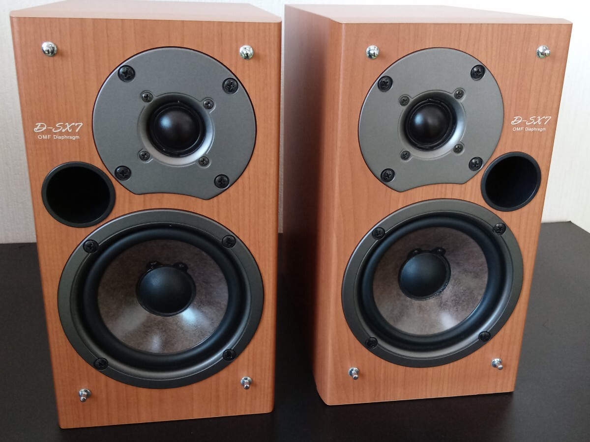 ☆希少!廃盤品 ONKYO オンキョー システムコンポ用 スピーカー D-SX7 左右セット サランネット付き 音出し良好 美良品!☆拍卖