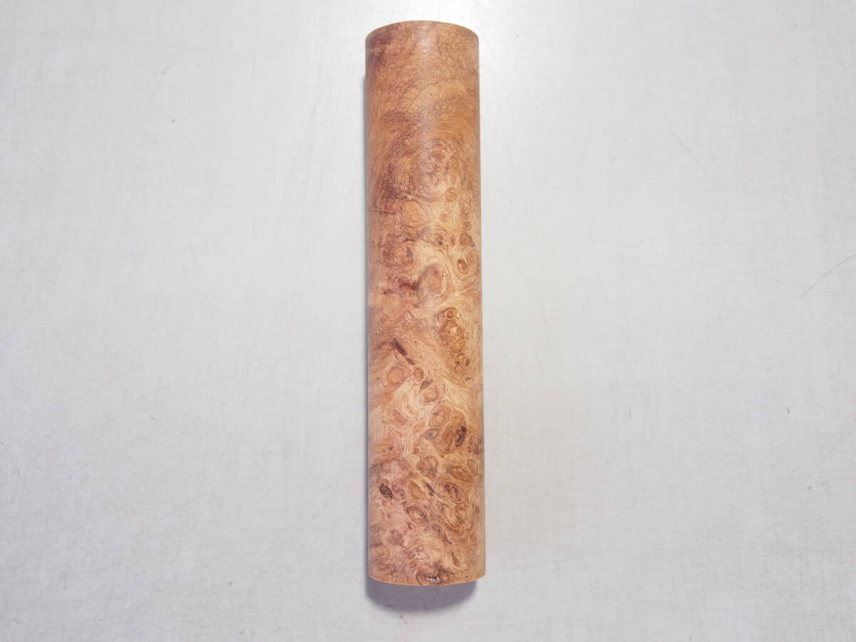 カリンの丸棒 綺麗 杢目 1本 No.27 31×145ミリ拍卖