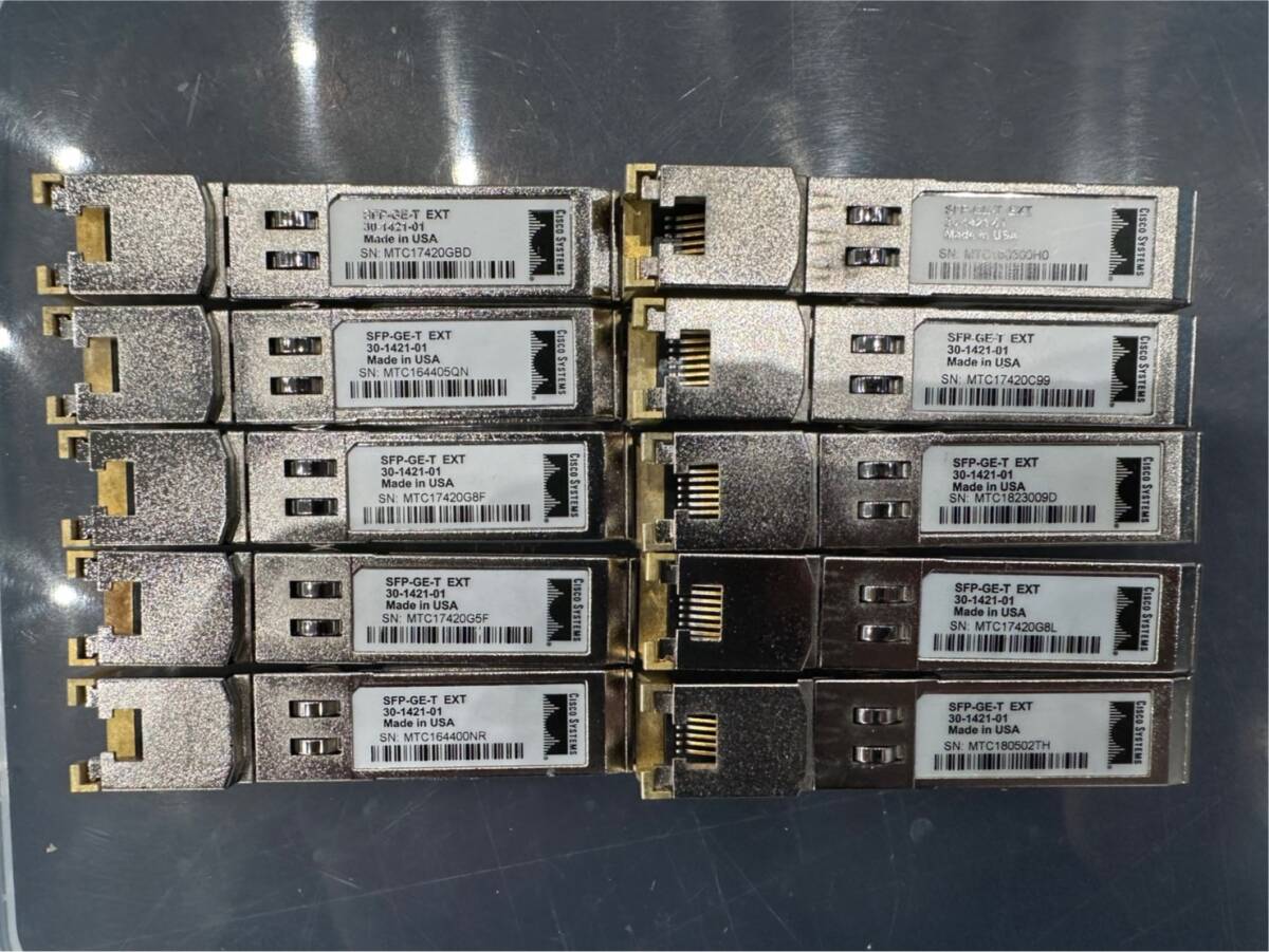 【Cisco】 SFP-GLC-T EXT SFPモジュール 30-1421-01 シスコ 10個セット 在庫複数拍卖