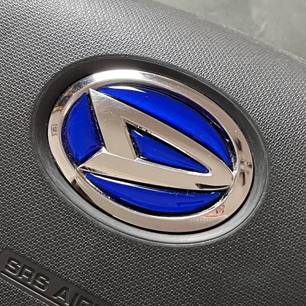 ダイハツ ステアリング エンブレムシート パールブルー ハンドル用 SDH-D01 樹脂盛立体3D加工 ZEROWIN拍卖