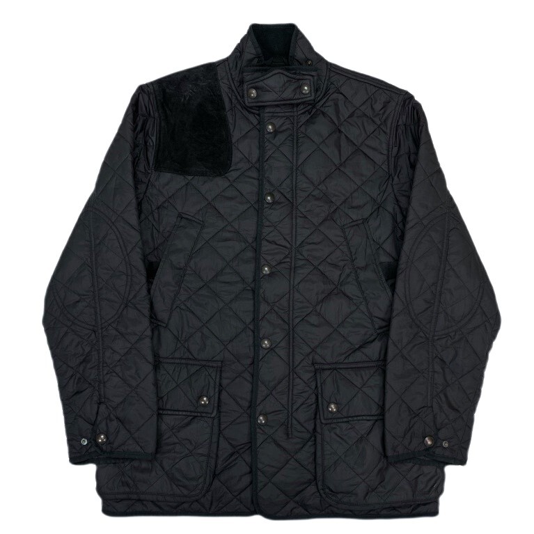 1990's~ POLO ポロラルフローレン チンスト付き レザー切替 キルティングジャケット (ビンテージ RRL ライダース COUNTRY バブアー ダウン拍卖