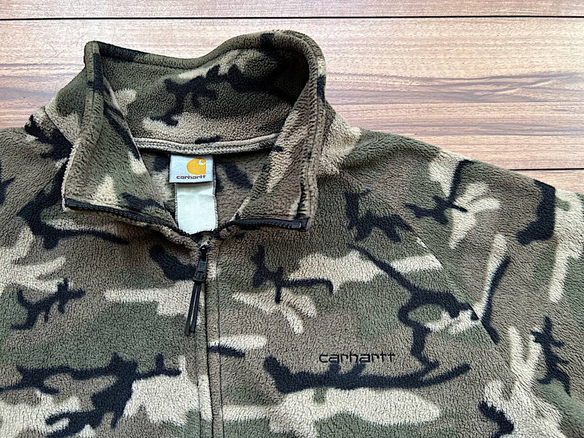 XLサイズ carhartt カーハート カモフラ 迷彩 フリースジャケット アメカジ 古着 ワーク キャンプ アウトドア 拍卖