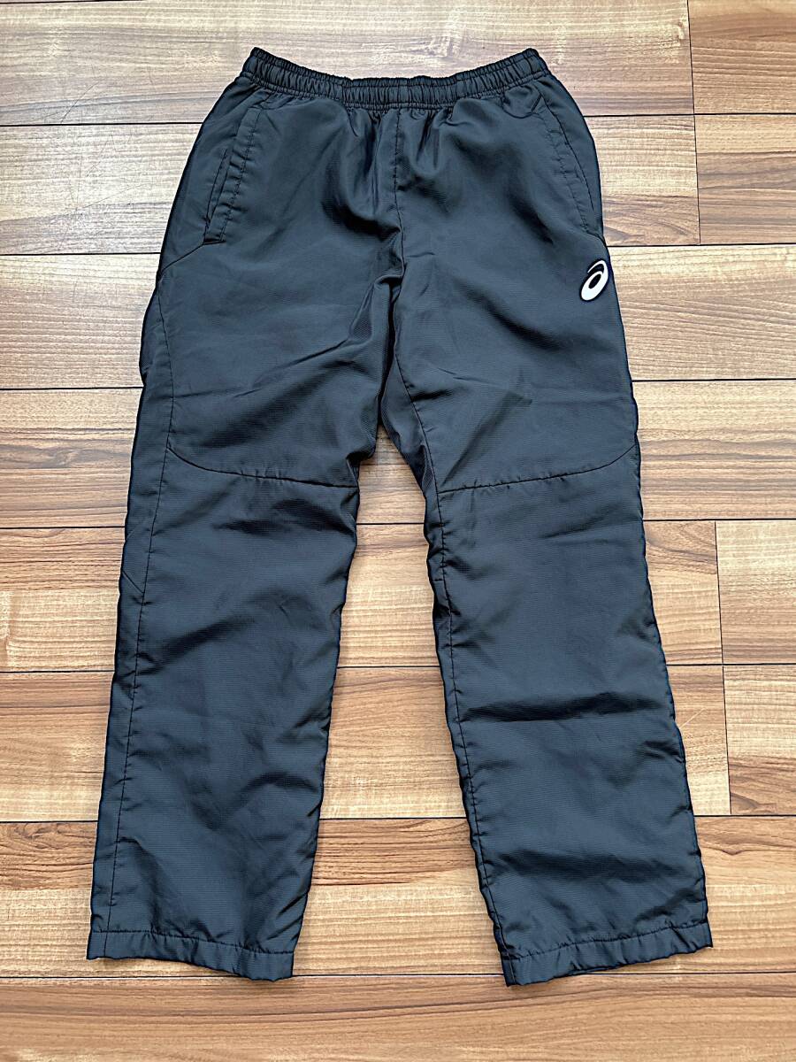 ASICS アシックス 裏トリコット ウインドブレーカーパンツ 2031C858 黒 ブラック 裏起毛 防寒 陸上 ウォーキング マラソン ジョギング拍卖