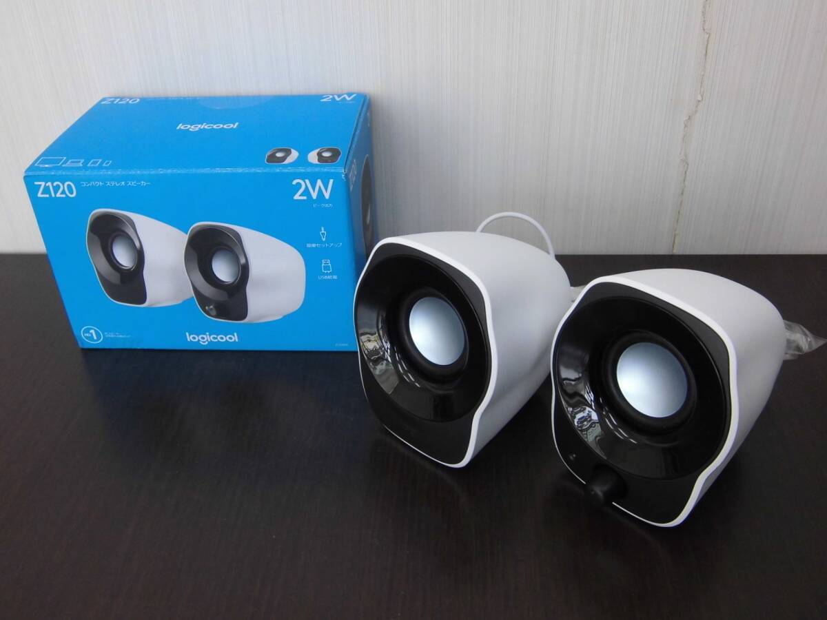 logicool ロジクール コンパクトステレオスピーカー PCスピーカー パソコン用 Z120 ホワイト拍卖