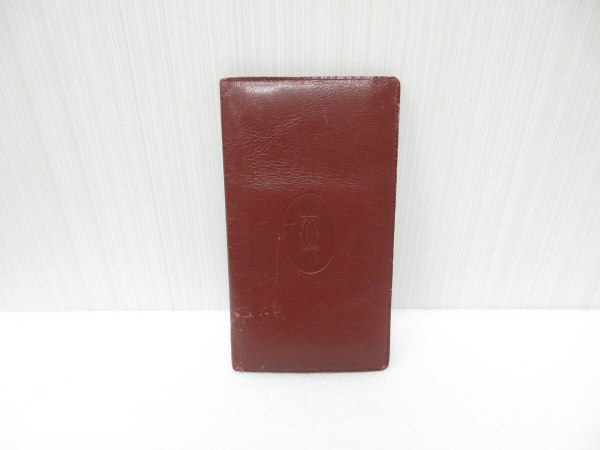 Cartier カルティエ マスト 二つ折り 長財布 札入れ カード ボルドー拍卖