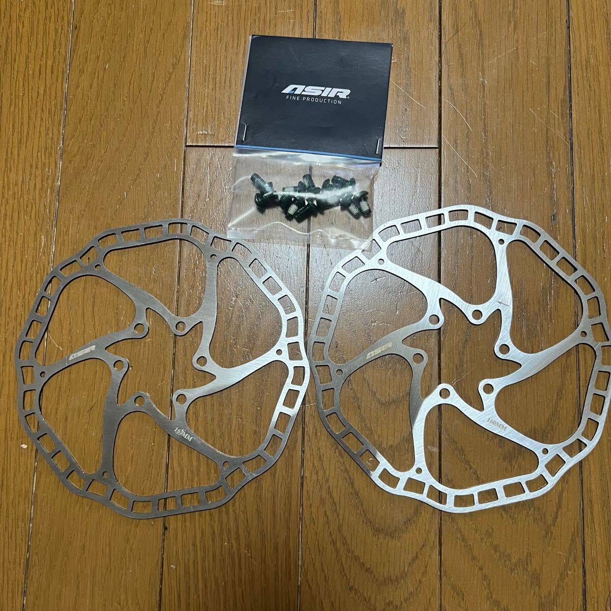 ASIRディスクローター160mm超軽量74g2枚セット純正ボルト付き拍卖