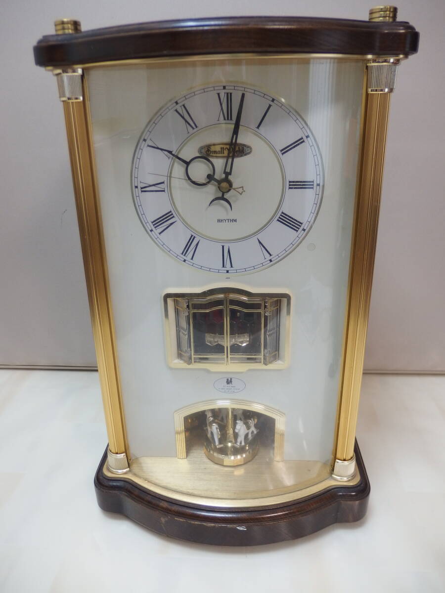 リズム時計 からくり時計 1号機 RHYTHM リズム スモールワールド 4RH655RH 1988年 置時計 動作品拍卖