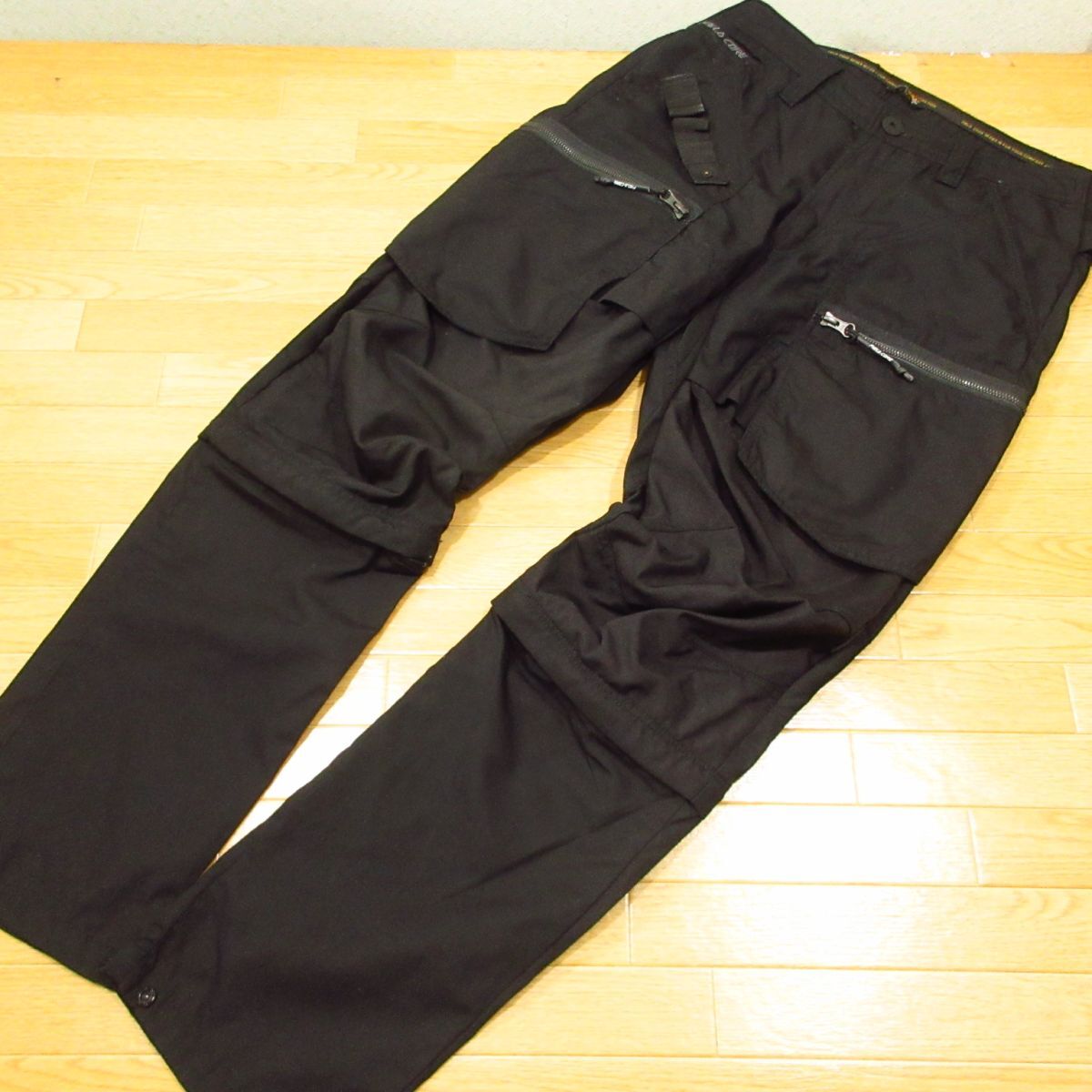 ◎美品!FieldCore ワークマン CP005A コーデュラ ライディングパンツ 2WAYパンツ コンバーチブル バイク メンズ 黒 Lサイズ◆PA4024拍卖