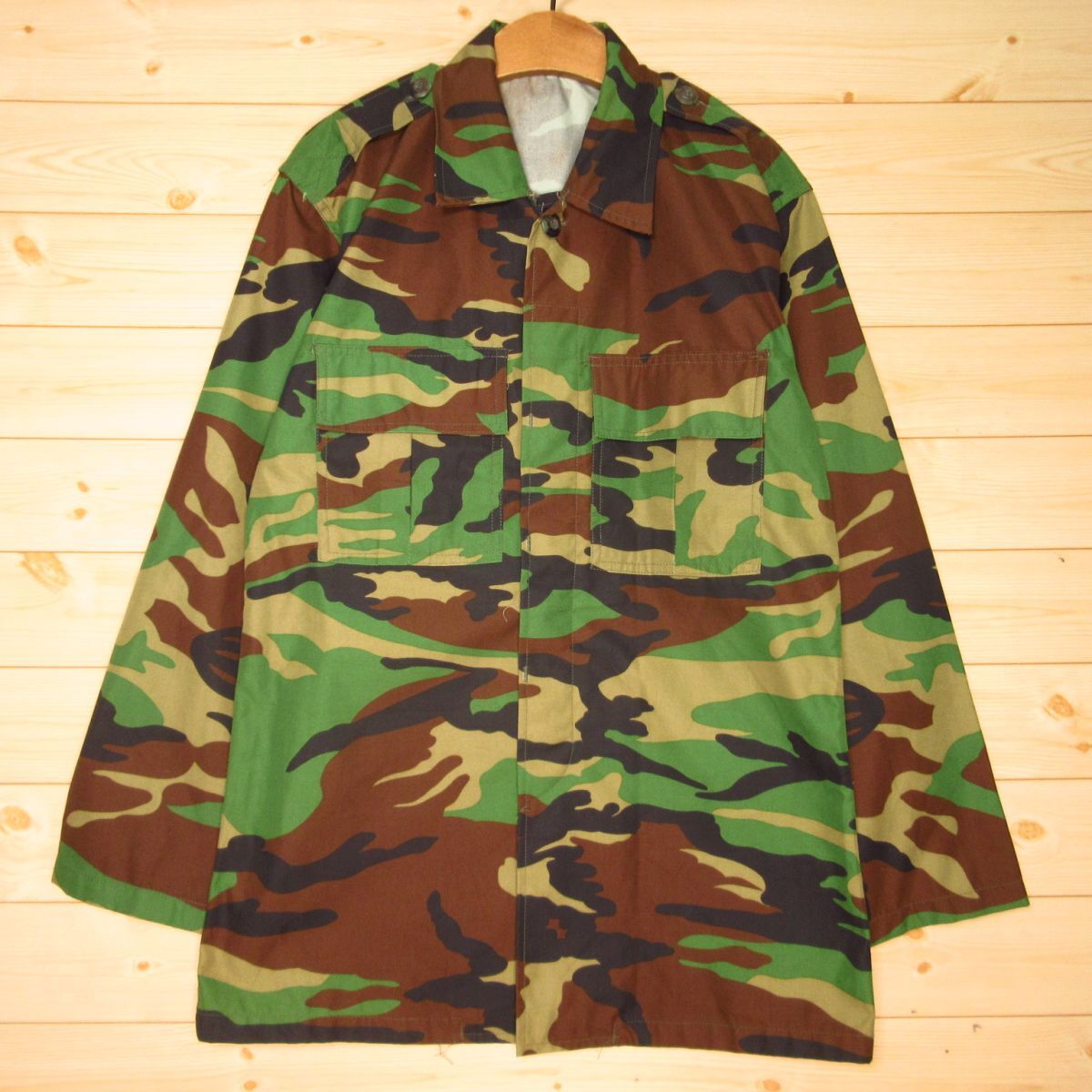 ◎美品!韓国軍 迷彩服 カモフラ ミリタリー ジャケット サバゲー 軍服 メンズ カーキ Mサイズ◆AA4627拍卖