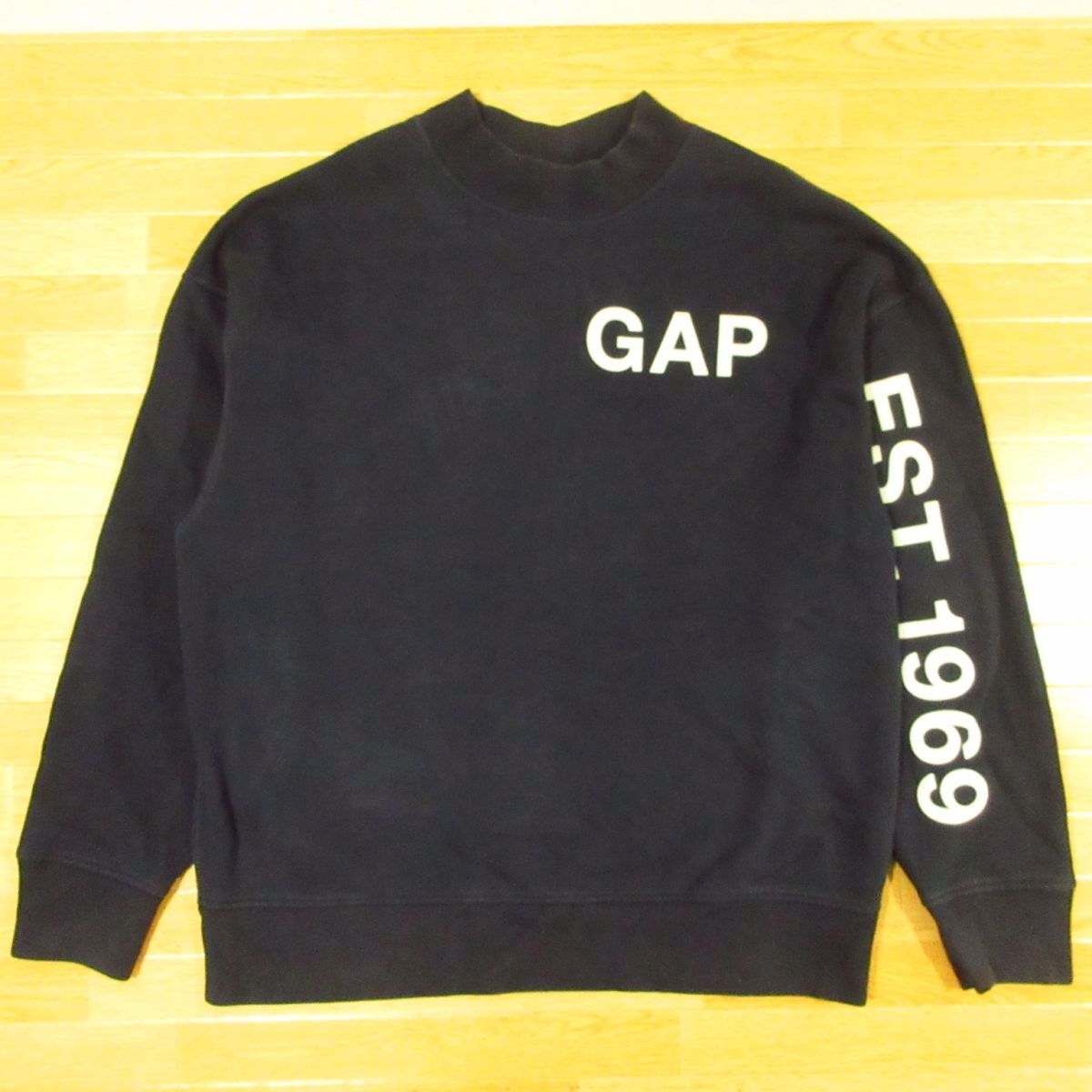 ◎GAP ギャップ ロゴ スウェット トレーナー プルオーバー アメカジ メンズ 紺 ネイビー Lサイズ◆AA4714拍卖