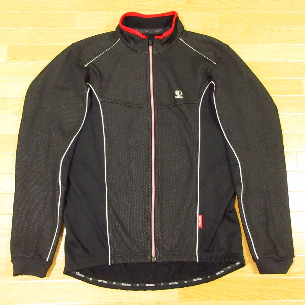 ◎使用少なめ!Pearl Izumi パールイズミ 秋冬 長袖 サイクルジャケット ジャージ 裏フリース WIND BREAK メンズ 黒 Mサイズ◆AA4801拍卖