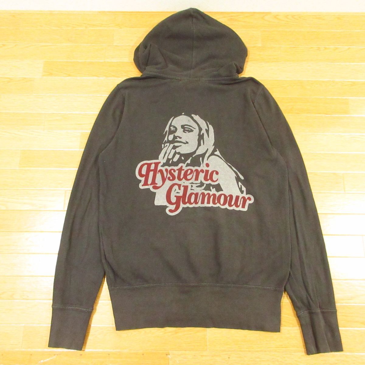 ◎良品!HYSTERIC GLAMOUR ヒステリックグラマー 0113CF01 スタッズ付き パーカー スウェット レディース グレー フリー◆AA4988拍卖