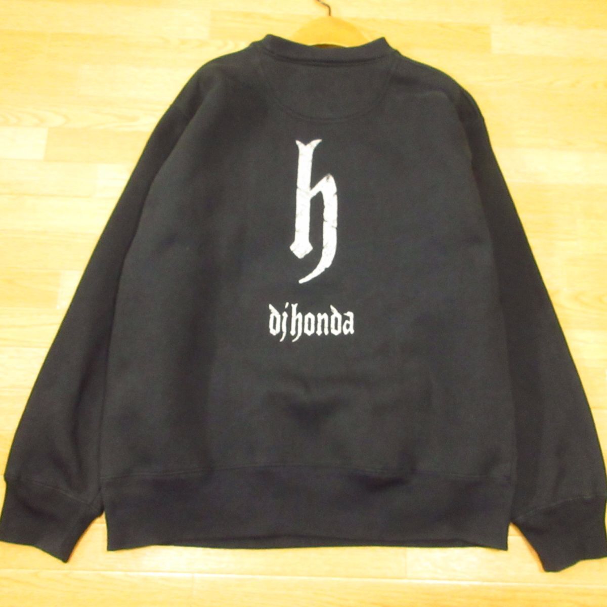 ◎良品 90s!DJ HONDA ディージェイホンダ スウェット トレーナー 裏起毛 ヘビーウェイト HIP HOP ヴィンテージ メンズ 黒 Mサイズ◆AA4959拍卖