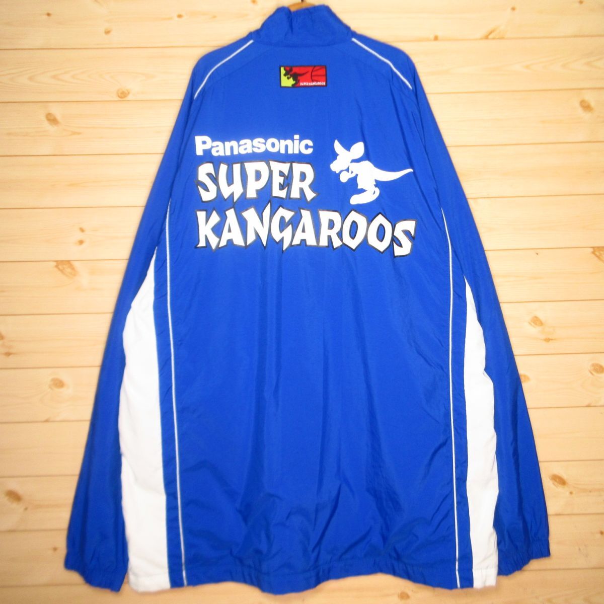 ◎選手支給品!Panasonic パナソニック スーパーカンガルーズ asics バスケ ジャケット 実使用 ユニフォーム 極美品 メンズ 青 5XL◆AA4913拍卖
