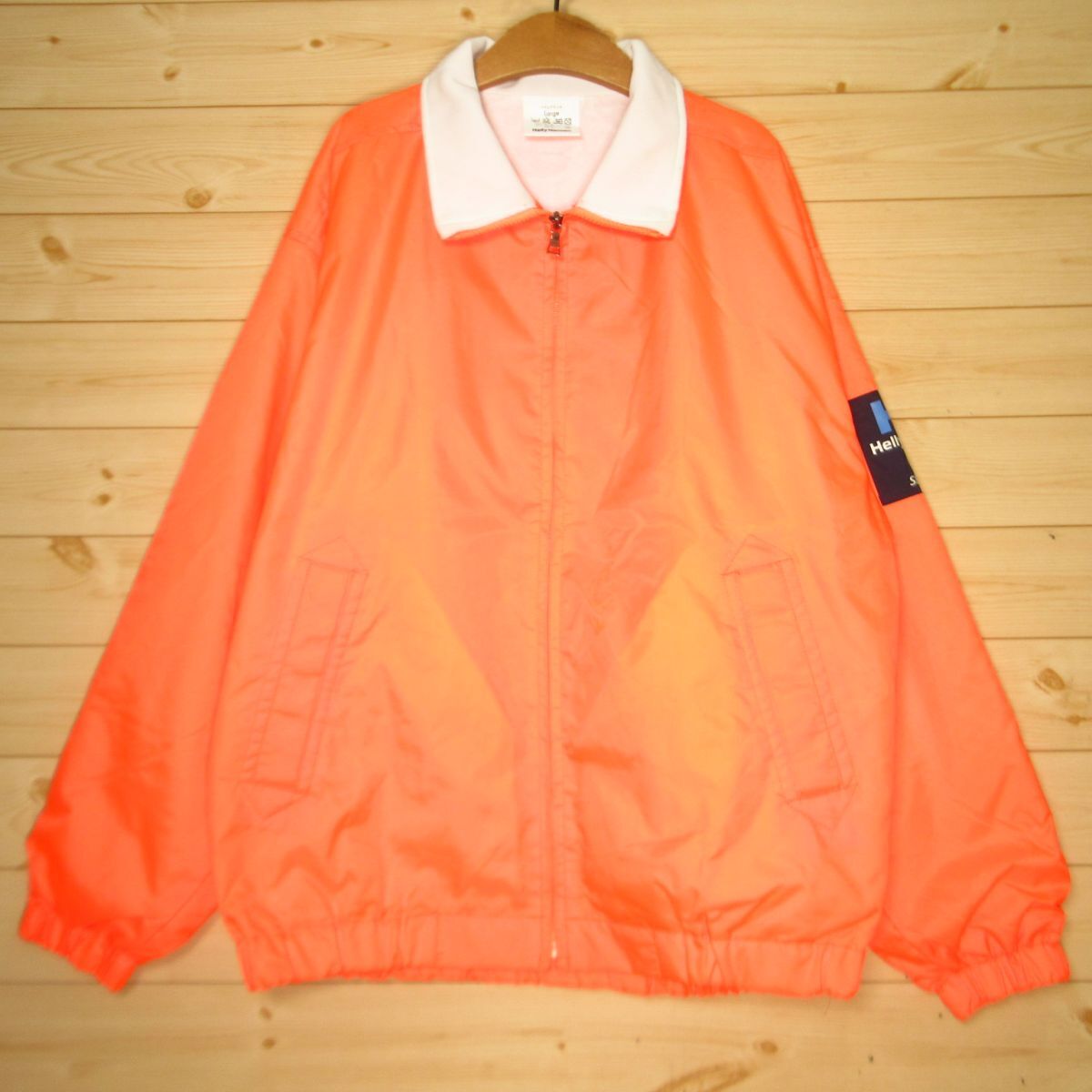 ◎使用少々 90s!HELLY HANSEN ヘリーハンセン SEA LIFE ジャケット 撥水 裏起毛 アウトドア ヴィンテージ メンズ オレンジ L◆AA4904拍卖