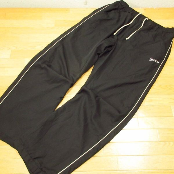 ◎美品!SRIXON スリクソン 厚手 ゴルフウェア ナイロンパンツ ウィンドブレーカーパンツ 撥水 秋冬!メンズ 黒 Mサイズ◆PA4224拍卖